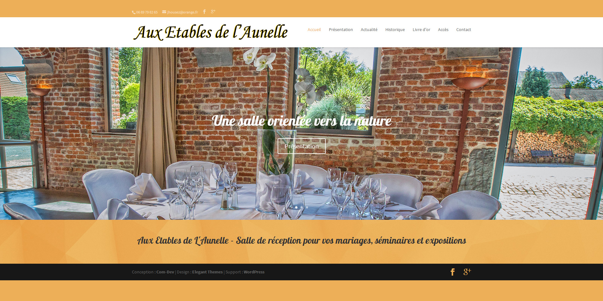 Site de « Aux Étables de l’Aunelle »